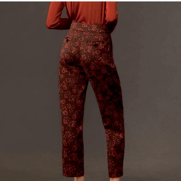 Anthropologie Maeve High Rise Jacquard Trousers sz8 - Picture 3 of 5